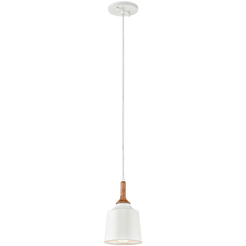 

Danika - Lámpara colgante de techo Mini domo con 1 luz Blanca, E27 - Elstead