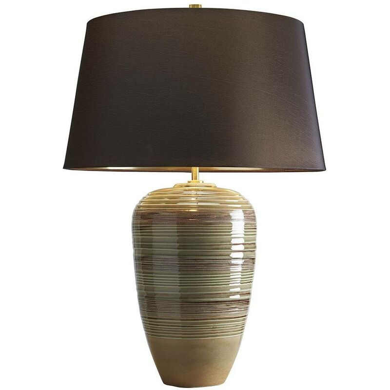 Elstead Lighting - Elstead Demeter - 1 Light Table Lamp Brown, Green, E27