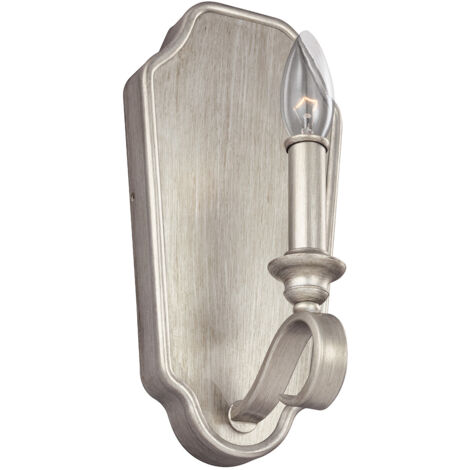 Elstead Dewitt - 1 Licht Innenkerze Wandleuchte Silber, E14