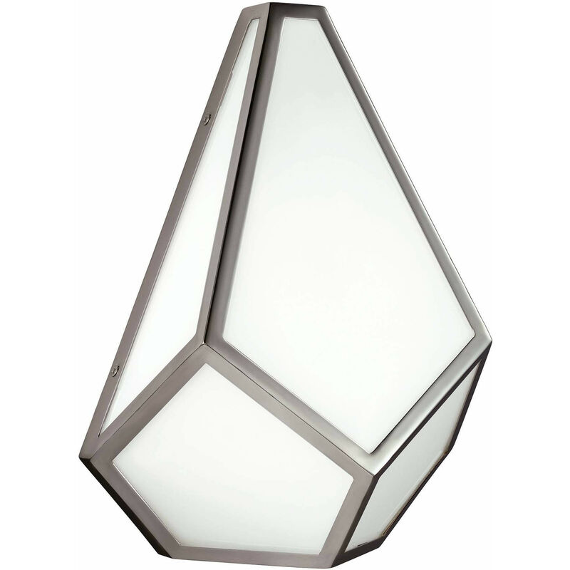02elstead - Diamant Wandleuchte, poliertes Nickel und Opalglas
