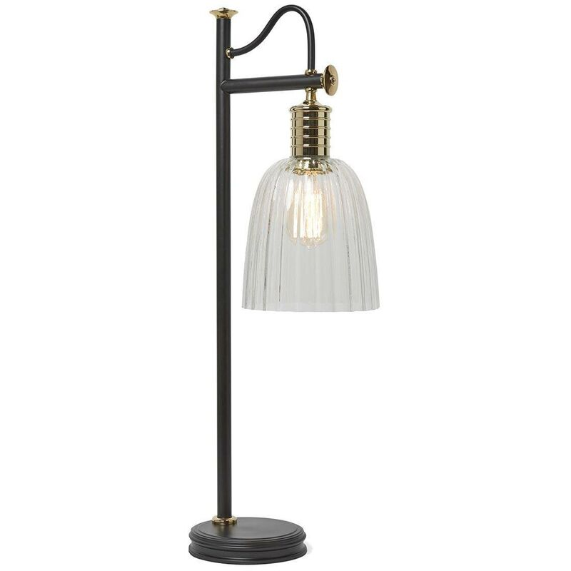 Elstead Douille - 1 Light Table Lamp Polished Brass, Black, E27