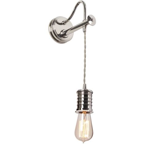Elstead Douille - Applique murale d'intérieur à 1 ampoule, nickel poli, E27