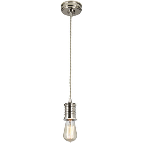 Elstead Douille - Sospensione a soffitto a 1 luce Nichel lucido, E27