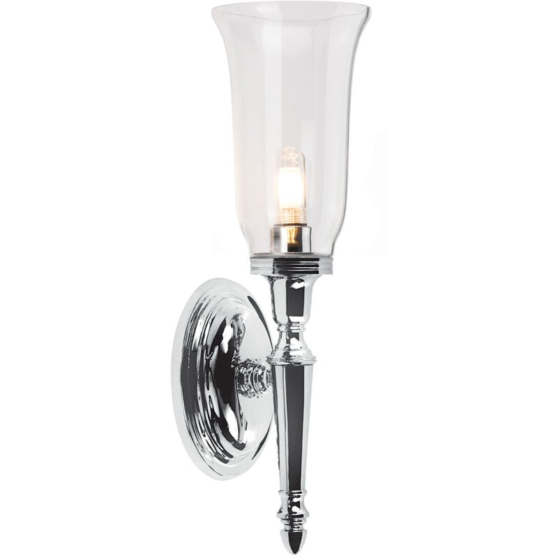 Dryden - Applique da parete per bagno 1 luce Cromo lucido IP44, G9 - Elstead