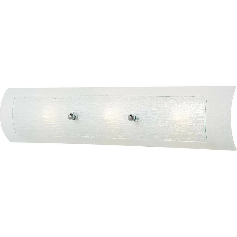 02elstead - Duett Wandleuchte, 61 cm, Milchglas und weißes Glas, Chrom poliert, LED, 3 Lichter