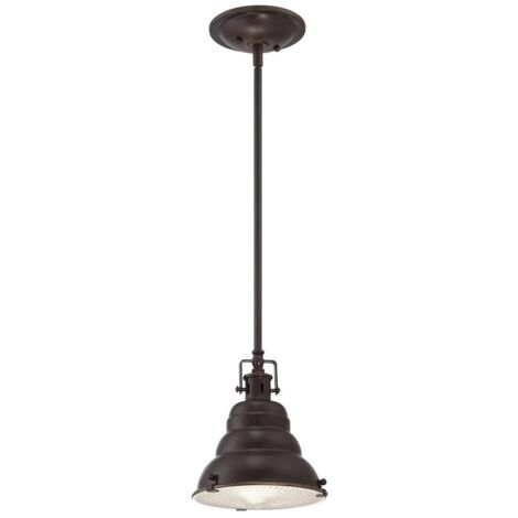 Elstead East Vale - 1 Light Dome Decke Mini Anhänger Palladio Bronze, E27