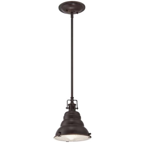 Elstead East Vale - Sospensione Mini Soffitto Cupola 1 Luce Bronzo Palladiano, E27