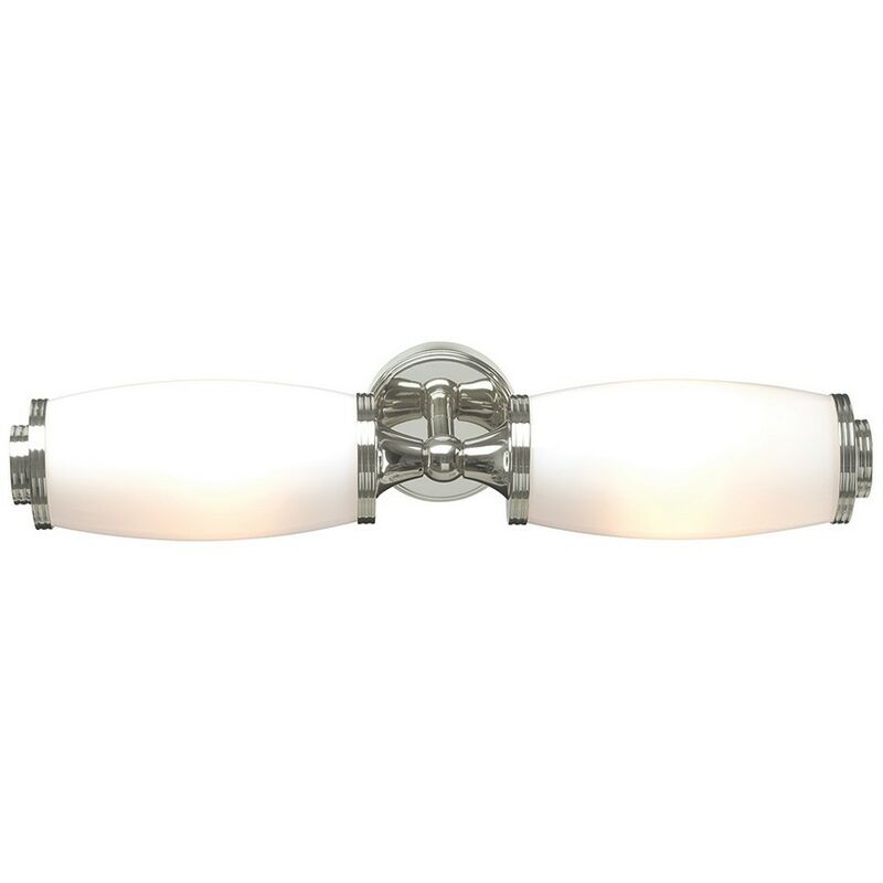 Elstead Lighting - Elstead Eliot - Bathroom 2 Light Wall Lamp, Polished Nickel IP44