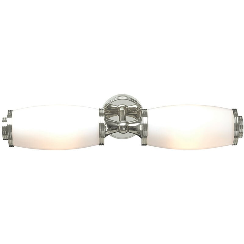 

Elstead Eliot - Lámpara de pared de baño con 2 luces, níquel pulido IP44