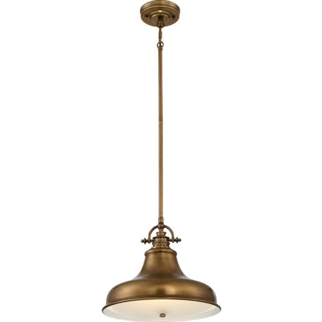 Elstead Emery - Sospensione a soffitto a cupola a 1 luce Ottone invecchiato, E27