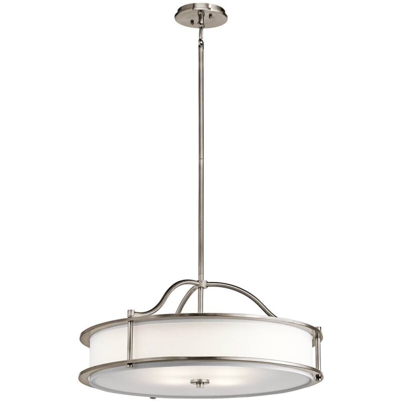 Kichler Elstead Emory - 4 Light Semi Flush Runde Deckenpendelleuchte Zinn, E27