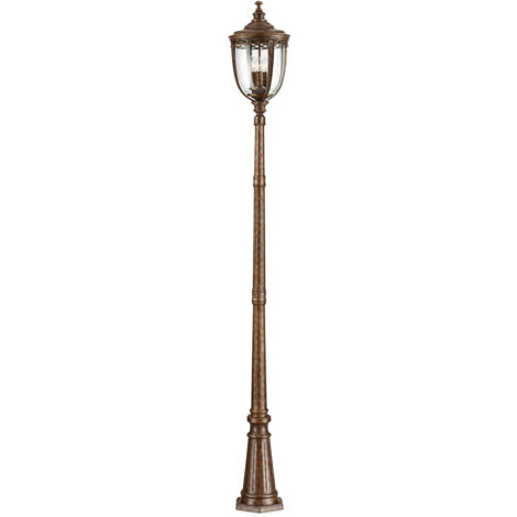 Elstead English Bridle - 3 leichte große Außenlampenpfosten Britische Bronze IP44, E14