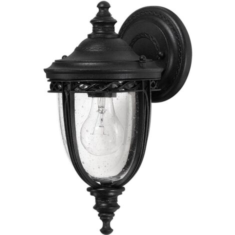 Elstead English Bridle - Lanterna da Parete Piccola da Esterno 1 Luce Nera IP44, E27