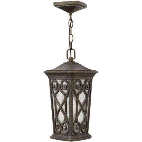 Elstead Enzo - 1 lumière petite lanterne de chaîne de plafond extérieur automne IP44, E27