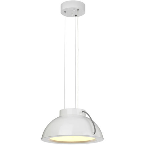 Elstead Europa - Sospensione a soffitto a cupola media 1 luce a LED Finitura verniciata bianca
