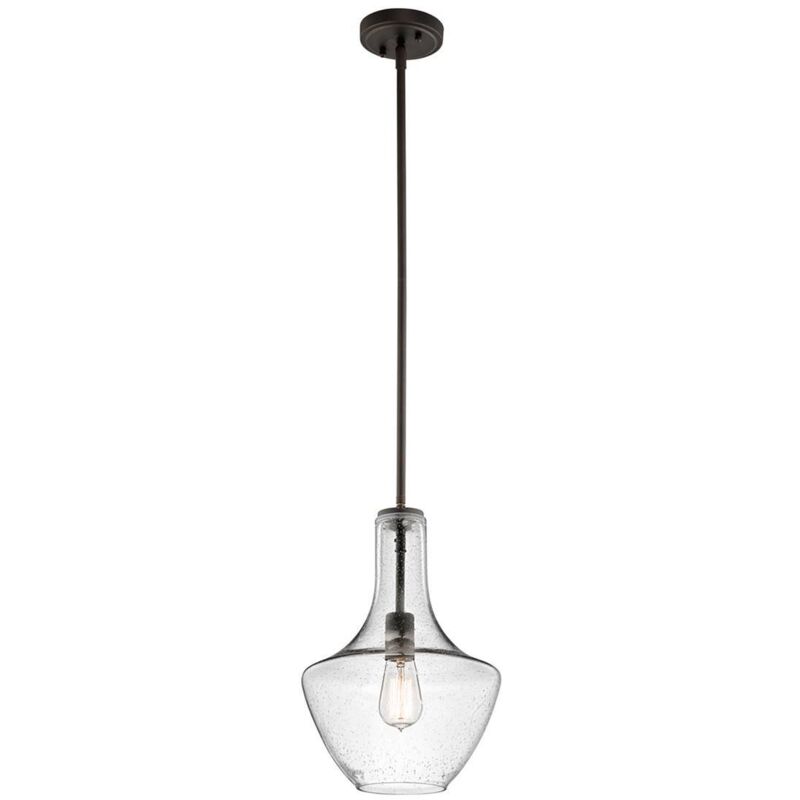 Kichler - Elstead Everly - 1 Light Small Dome Deckenpendelleuchte Bronze, E27