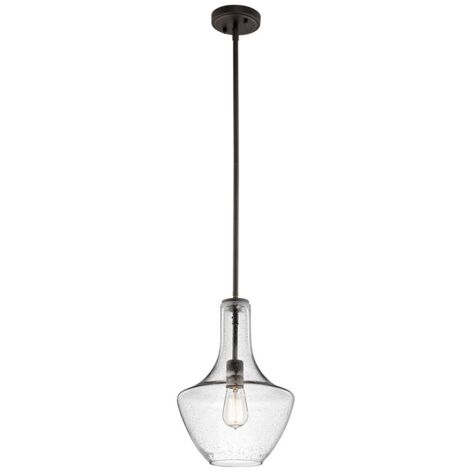 Elstead Everly - 1 Light Small Dome Deckenpendelleuchte Bronze, E27