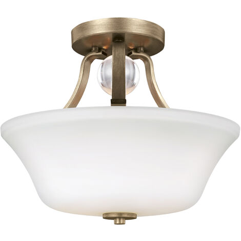 Elstead Evington - Plafoniera 2 luci semi filo oro, attacco E27