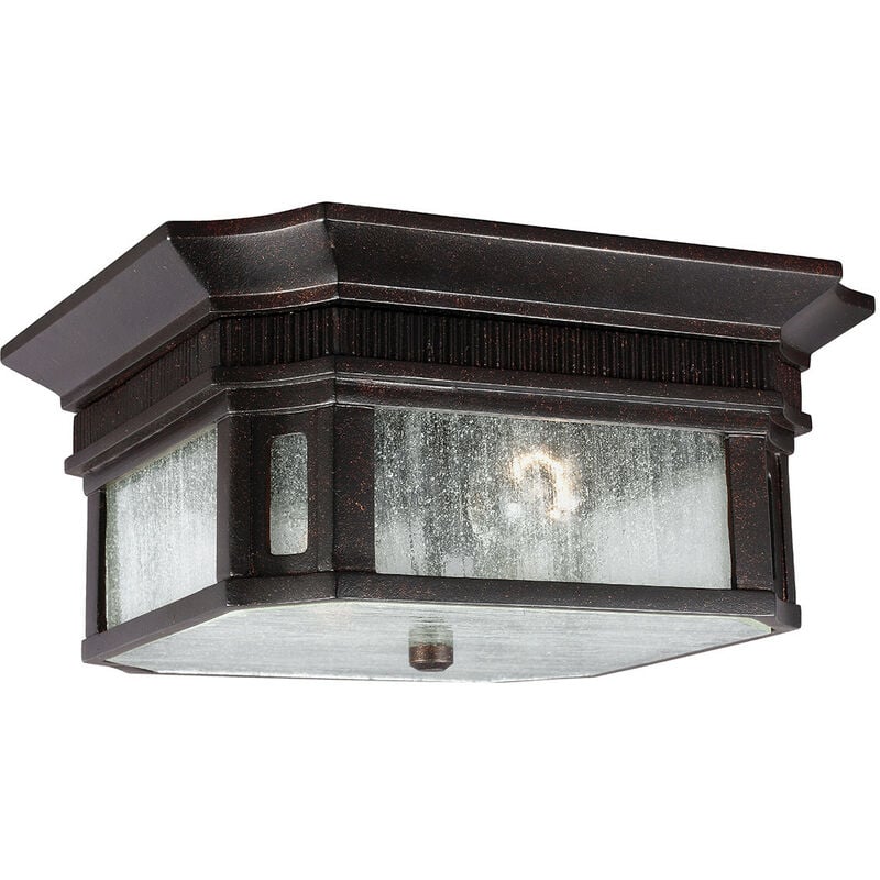 Federal - Lanterna da Soffitto per Esterno a Filo da Bagno 2 Luci Bronzo IP44, E27 - Elstead