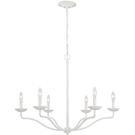 Elstead Feiss Annie Lampadario multi braccio in gesso bianco