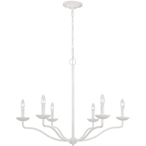 Elstead Feiss Annie Lampadario multi braccio in gesso bianco