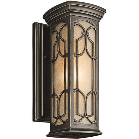 Elstead Franceasi - Lanterna da parete piccola 1 luce da esterno Bronzo antico IP44, E27
