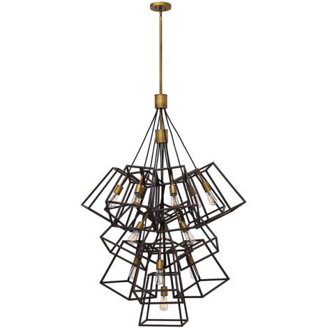 Elstead Fulton - Lampadario a sospensione con 13 luci a grappolo grande, bronzo