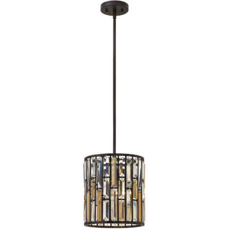 Elstead Gemma - 1 leichte Decke Mini Anhänger Vintage Bronze, E27