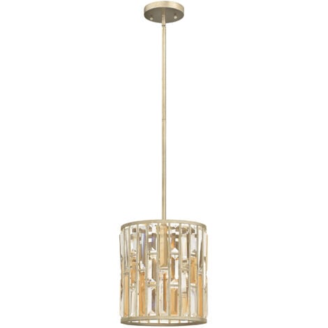 Elstead Gemma 1 Light Ceiling Mini Pendel Silver Leaf, E27