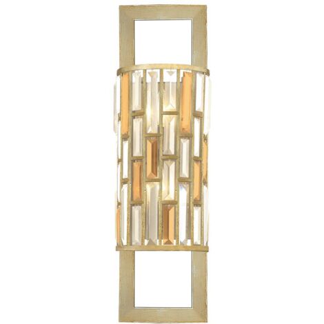 Elstead Gemma - Applique da Interno 2 Luci Foglia Argento, E14