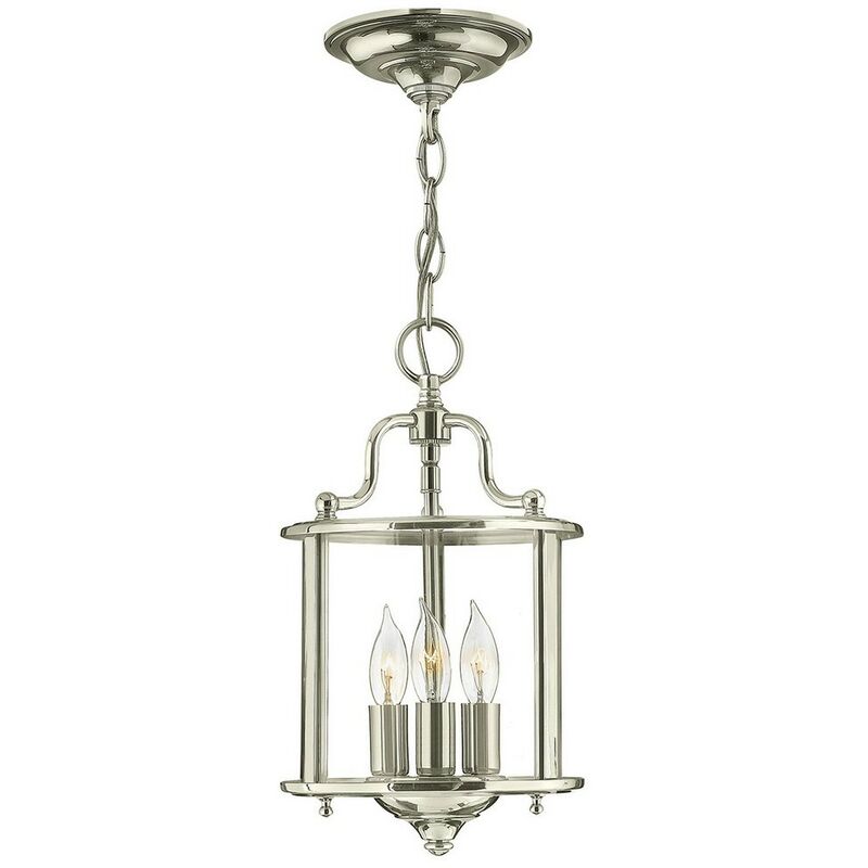 Elstead Gentry - 3 Candle Small Pendant Light - Polished Nickel