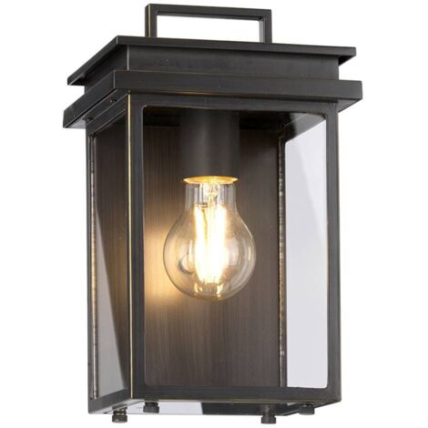 Elstead Glenview Lanterna da parete per esterni 1 luce, bronzo antico, IP44, E27