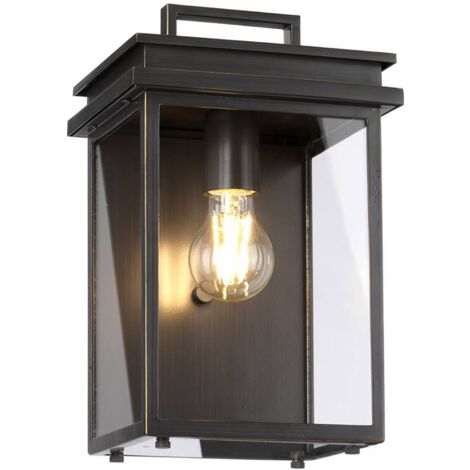 Elstead Glenview Lanterna da parete per esterni 1 luce, bronzo antico, IP44, E27