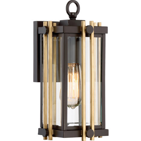 Elstead Goldenrod - 1 leichte kleine Wandlaterne - Bronze-Finish, E27