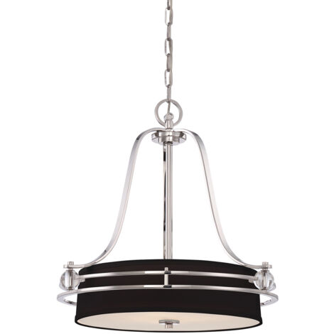 Elstead Gotham - Pendente a 4 luci da soffitto in argento imperiale, attacco E27