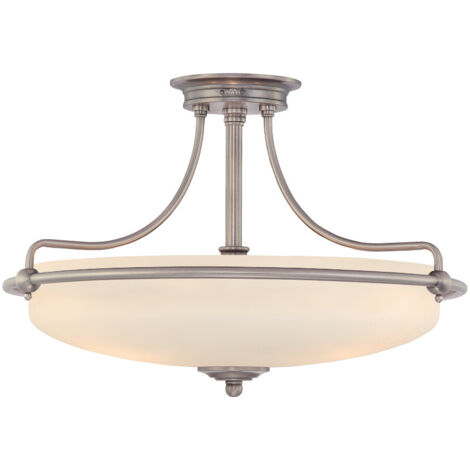 Elstead Griffin - 4 Light Semi Flush Deckenleuchte Chrom poliert, E27