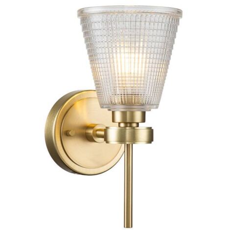 Elstead Gunnislake Lampada da parete in ottone spazzolato, IP44