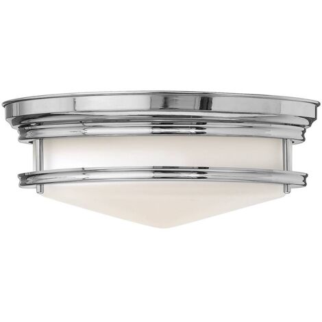 Elstead Hadley - 3 Light Semi Flush Deckenleuchte Chrom, E27