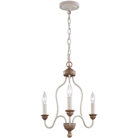 Elstead Hartsville - Lampadario 3 Luci Finitura Beachwood, E14
