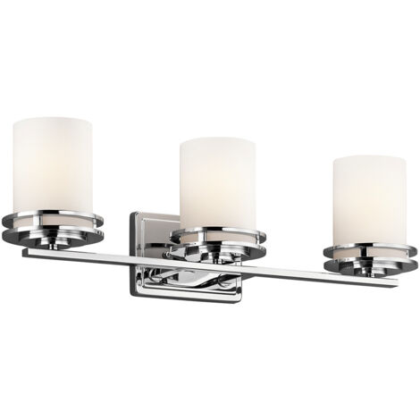 Elstead Hendrik - 3 Licht Badezimmer Wandleuchte Chrom poliert IP44, G9