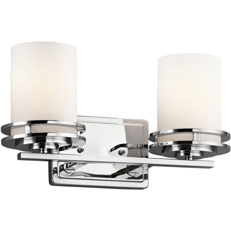 Elstead Hendrik - Applique per bagno a 2 luci Cromo lucido IP44, G9