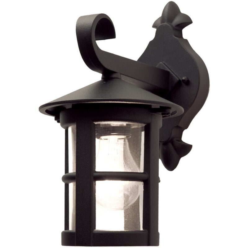 Hereford - Lanterna da parete per esterni 1 luce con luce nera IP43, attacco E27 - Elstead