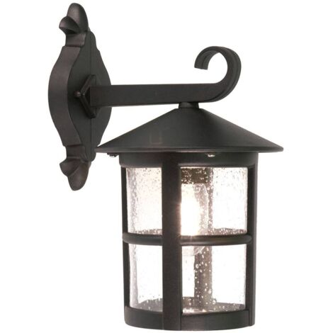 Elstead Hereford - Lanterna da parete per esterni 1 luce con luce nera IP43, attacco E27