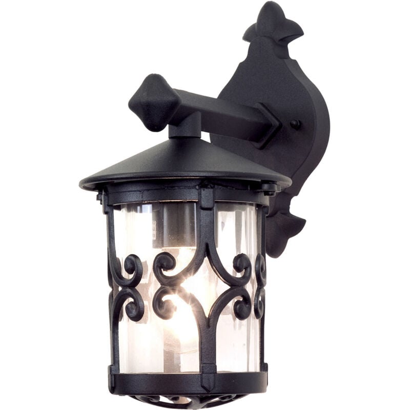 Hereford - Lanterna da parete per esterni a 1 luce Nera, E27 - Elstead