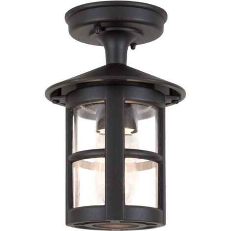 Elstead Hereford - Lanterne encastrée extérieure à 1 ampoule noire IP43, E27