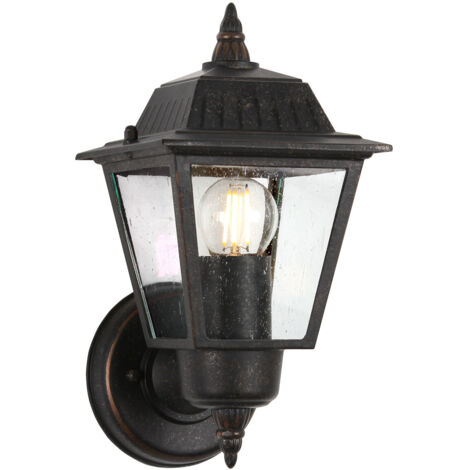 Elstead Highnam - Lanterna da parete per esterno 1 Luce Bronzo IP44, E27
