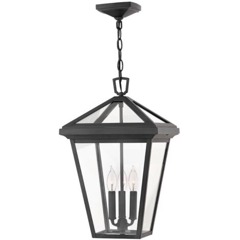 Elstead Hinkley Alford Lampada da soffitto a sospensione da esterno Museum nera, IP44