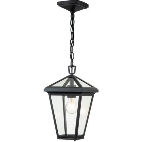 Elstead Hinkley Alford Lampada da soffitto a sospensione da esterno Museum nera, IP44