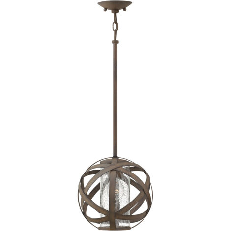 Elstead Hinkley Carson Kugel-Pendel-Deckenleuchte Vintage Iron, IP44