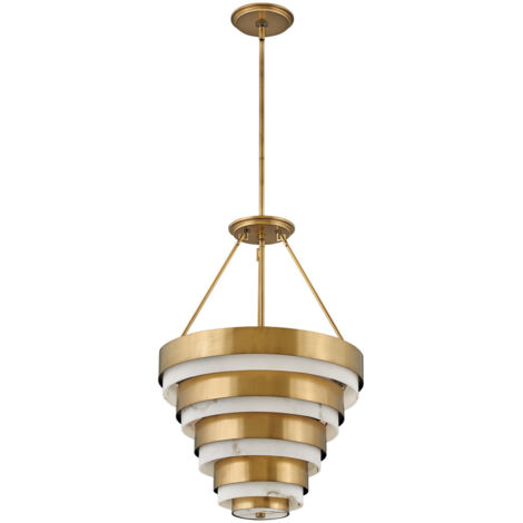 Elstead Hinkley Echelon Lampadario Cilindrico a Sospensione Heritage Ottone